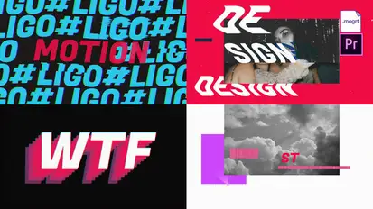 Motion Graphics Slideshow Premiere Pro template preview