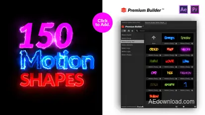 Motion Shapes Pack Video Displays template preview