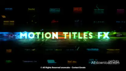Motion Titles FX Video Displays template preview