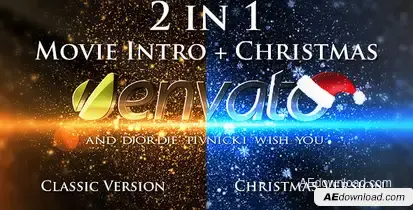 Movie Intro + Christmas Intro Project - 2 in 1 Video Displays template preview