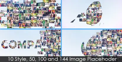 Multi-Image Logo Reveal V.4 (10in1) Video Displays template preview