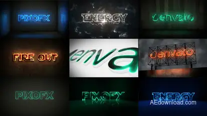Multi Light Kit - Fire Light Neon Energy Composer Video Displays template preview