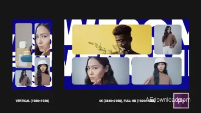 Multi Screen Intro Premiere Pro template preview