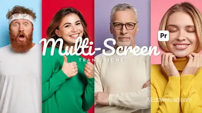 Multi-Screen Transitions for Premiere Pro Premiere Pro template preview