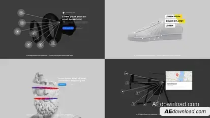 Multi Target Call Out Titles & Elements Video Displays template preview