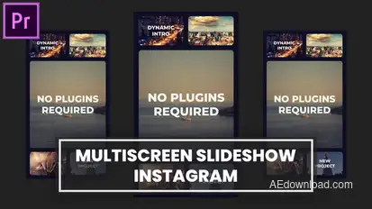 Multiscreen Instagram Slideshow MOGRT for Premier Pro Premiere Pro template preview