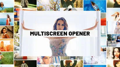 Multiscreen Logo Premiere Pro template preview