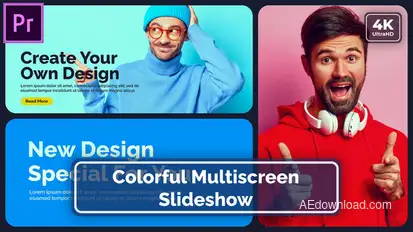 Multiscreen Opener Split Screen Sldeshow MOGRT for Premier Pro Premiere Pro template preview