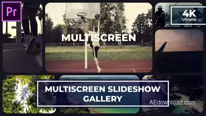 Multiscreen Slideshow Gallery MOGRT for Premier Pro Premiere Pro template preview