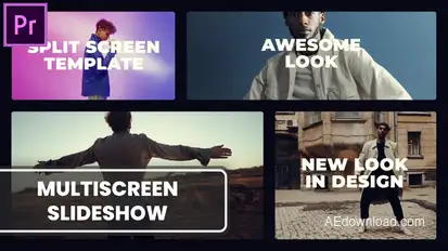 Multiscreen Slideshow MOGRT for Premier Pro Premiere Pro template preview