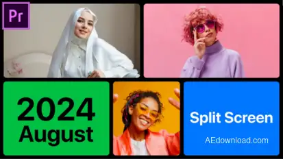 Multiscreen Slideshow | Mosaic Opener MOGRT for Premier Pro Premiere Pro template preview