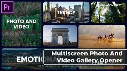 Multiscreen Slideshow Original Split Screen Opener MOGRT for Premier Pro Premiere Pro template preview