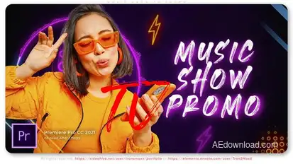 Music Show TV Promo Premiere Pro template preview