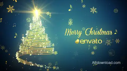 Musical Christmas Video Displays template preview