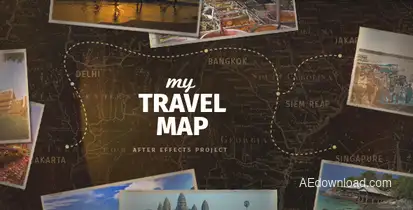 My Travel Map Video Displays template preview
