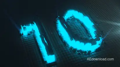 Neon Countdown Video Displays template preview