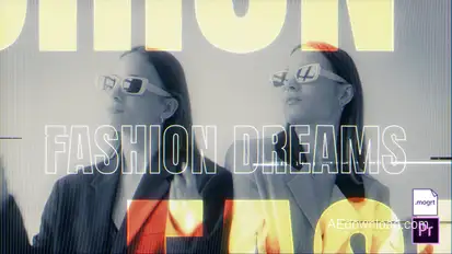 Neon Fashion Intro Premiere Pro template preview