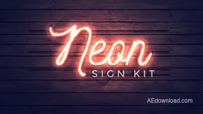 Neon Sign Kit Video Displays template preview