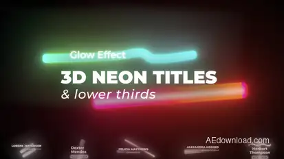 Neon Titles Video Displays template preview