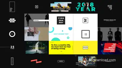 New Hype Typography Video Displays template preview