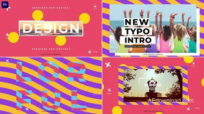 New Typo Intro Premiere Pro template preview