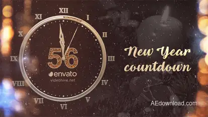 New Year Countdown 2019 Video Displays template preview