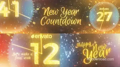 New Year Countdown 2023 Video Displays template preview
