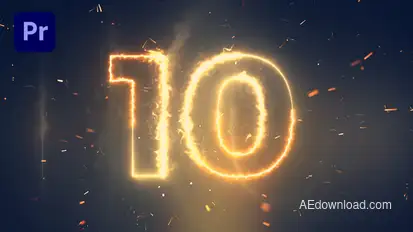 New Year Countdown 2025 Premiere Pro template preview