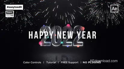New Year Countdown Opener Video Displays template preview