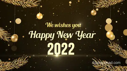 New Year Greetings 2022 Video Displays template preview