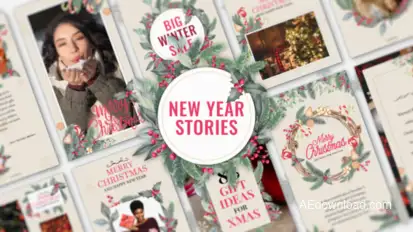 New Year Stories Video Displays template preview