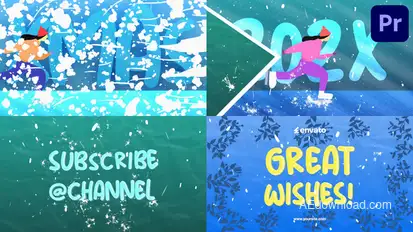 New Year Typography Opener for Premiere Pro Premiere Pro template preview