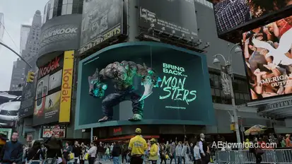 New York City Billboards Mockup Video Displays template preview