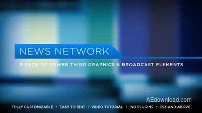 News Network Lower Thirds Video Displays template preview