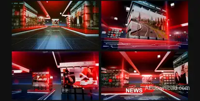 News opener Video Displays template preview