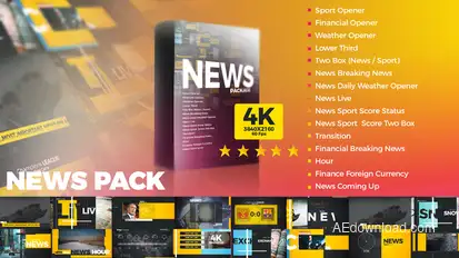 News Pack Video Displays template preview