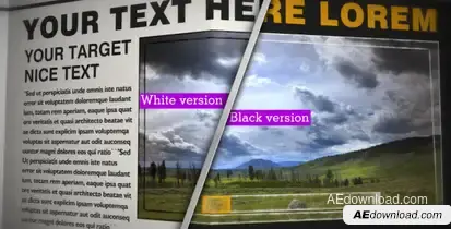 NEWSPAPER Black&White_CS4 Video Displays template preview