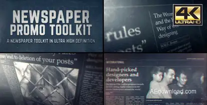 Newspaper Promo Toolkit Video Displays template preview
