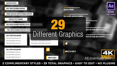 Newsworthy Titles and Lower Thirds Video Displays template preview