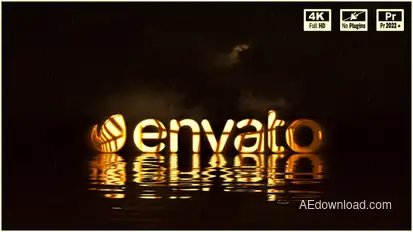 Ocean Logo Animation V.2 Premiere Pro template preview