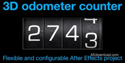 Odometer number counter Video Displays template preview