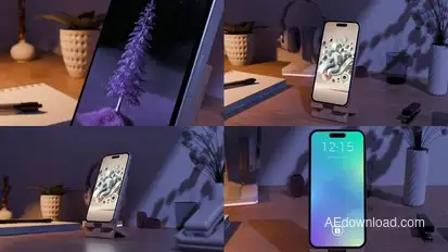 Office Phone 16 Mockups | MOGRT Premiere Pro template preview