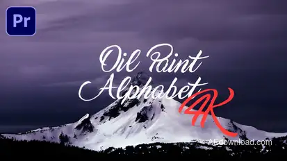 Oil Paint Alphabet 4K Premiere Pro template preview