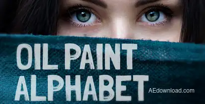 Oil Painting Alphabet Video Displays template preview