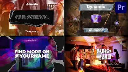 Old School Typography | Premiere Pro MOGRT Premiere Pro template preview