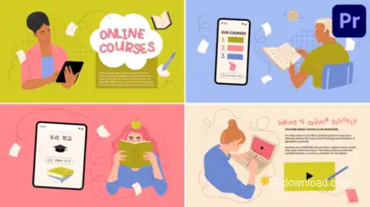 Online School Explainers for Premiere Pro Premiere Pro template preview