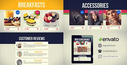 Online Store Promo Video Displays template preview