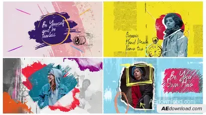 Organic 4k Hand Drawn Promo Pack II Video Displays template preview