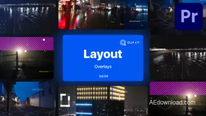 Overlay Layouts for Premiere Pro Vol. 04 Premiere Pro template preview