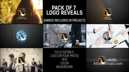 Pack of Hand Logo Video Displays template preview